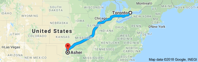 shipping from Ontario to Oklahoma