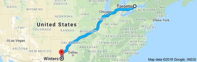 shipping from Ontario to Texas