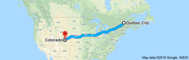 shipping from Quebec to Colorado