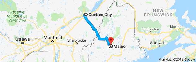 shipping from Quebec to Maine